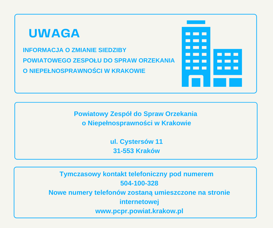 Adres Powiatowego zespołu ds. orzekania o niepełnosprawności w Krakowie 